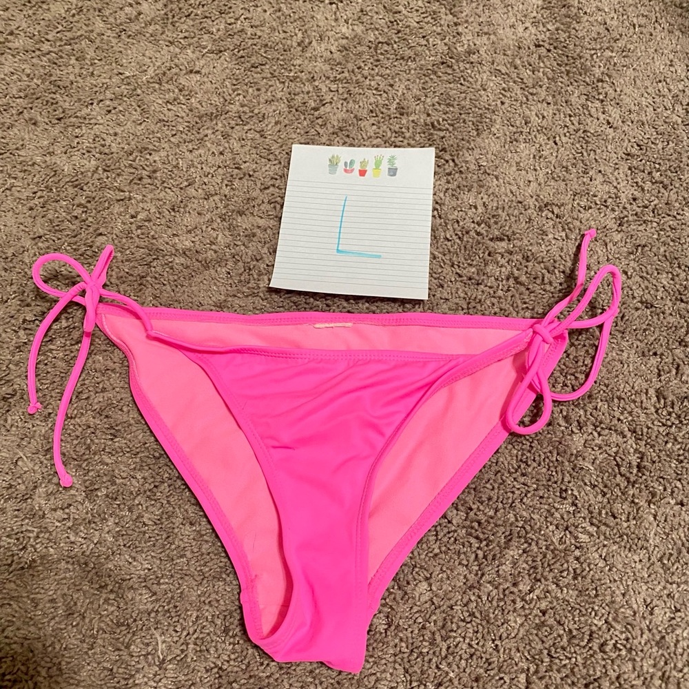 Victorias Secret Hot Pink Side Tie Bikini Bottoms